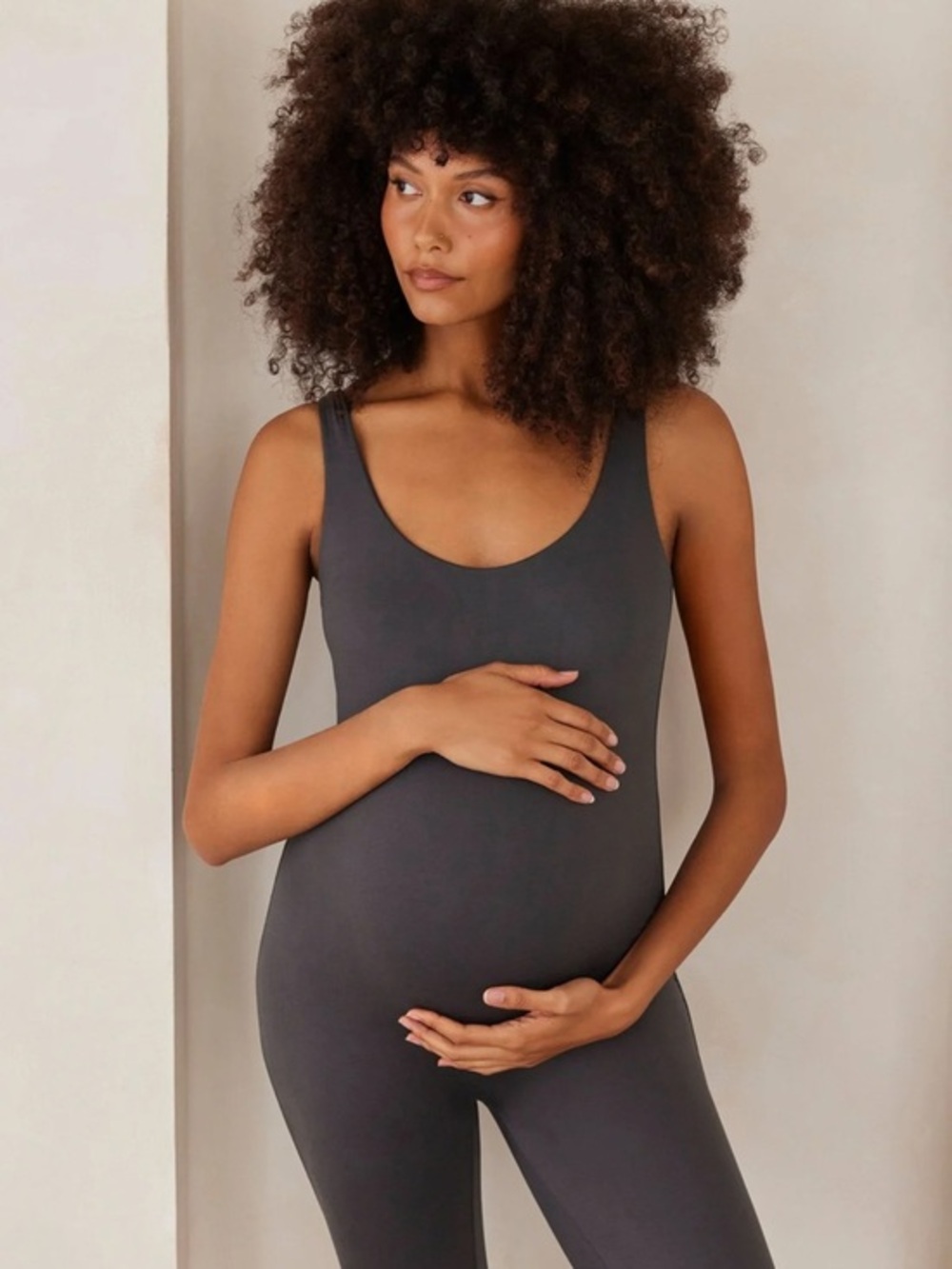 Bumpsuit The Lucy Maternity Unitard in Charcoal Size Small
